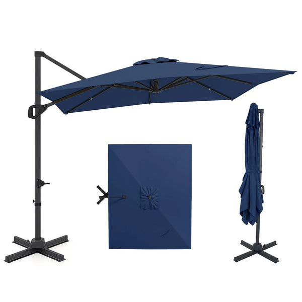 Tangkula 11 x 9 FT Patio Umbrella Large Offset Cantilever Outdoor Umbrella